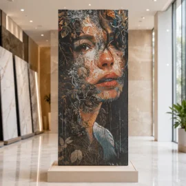 Abstract Portrait Designer Wall Tile