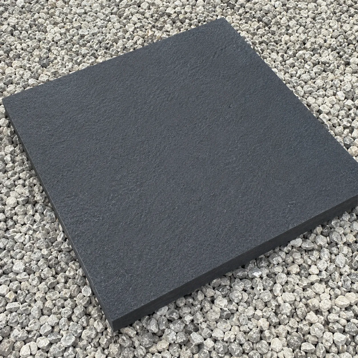 Black Limestone Parking Tile – Tumbled & Brushed Finish - Image 3