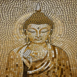 Buddha Mosaic Designer Wall Tile