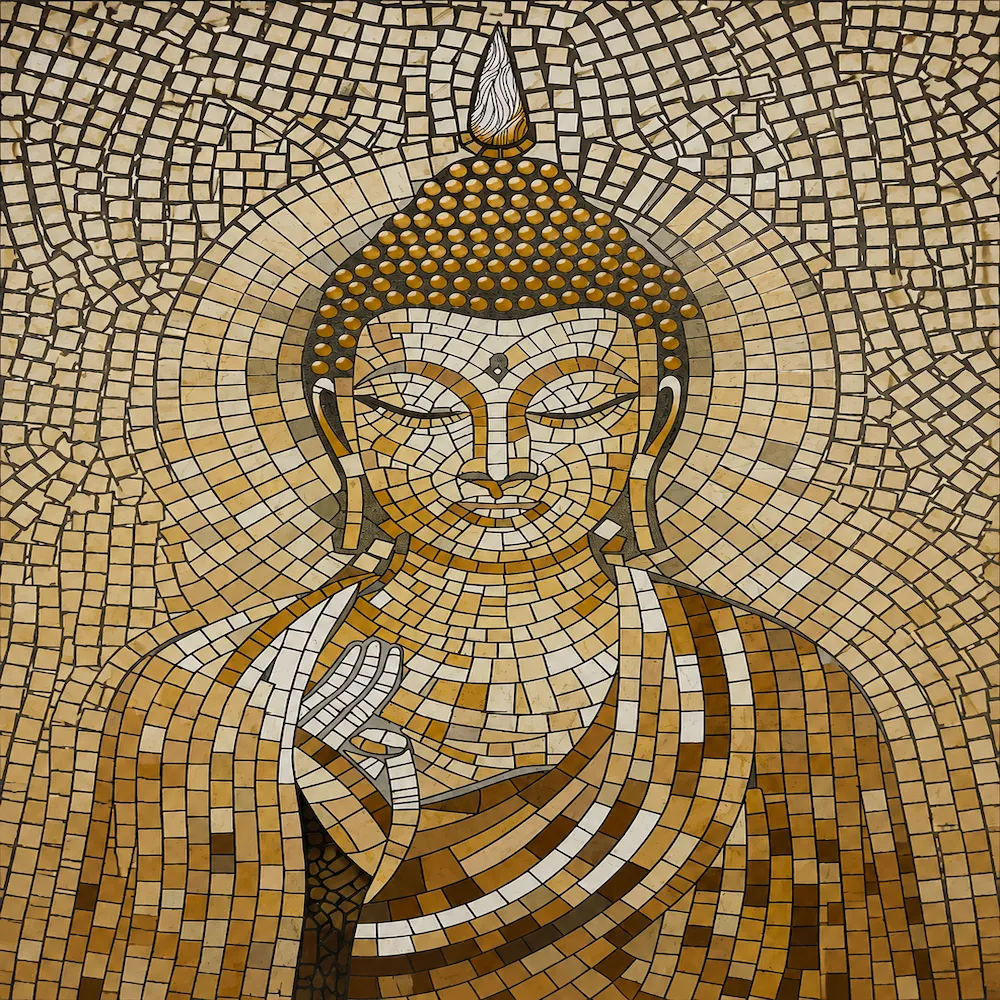 Buddha Mosaic Designer Wall Tile