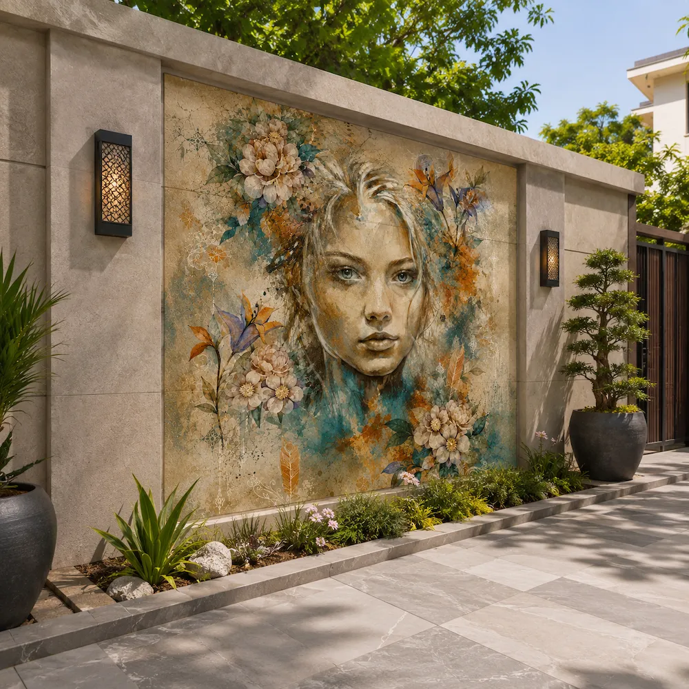 Floral Portrait Designer Wall Tile - Image 2