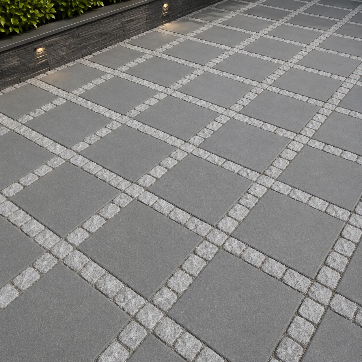 Grey Cobble Pattern Parking Tile – Natural Stone Finish - Image 2