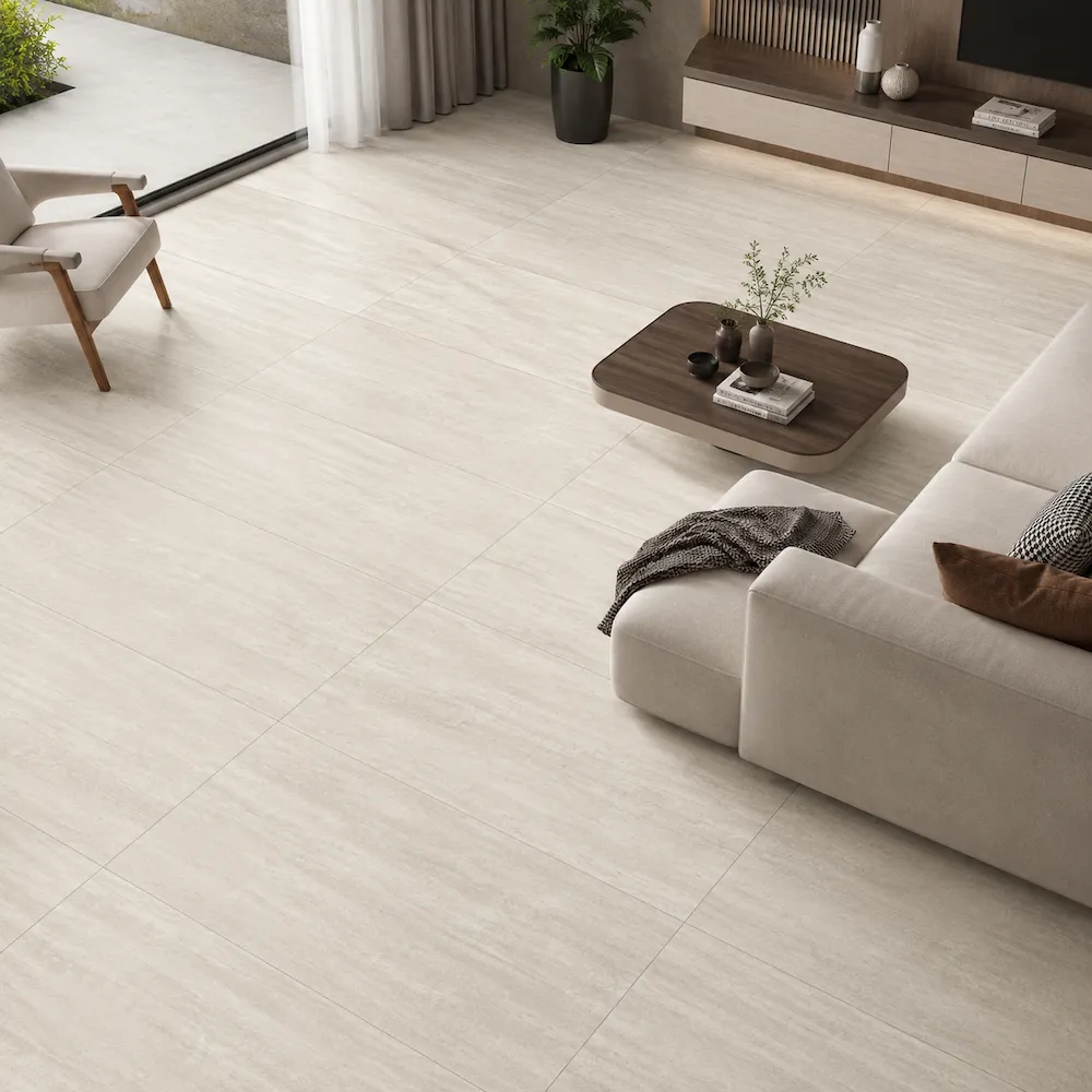 Ivory Concrete Finish Vitrified Tiles 2