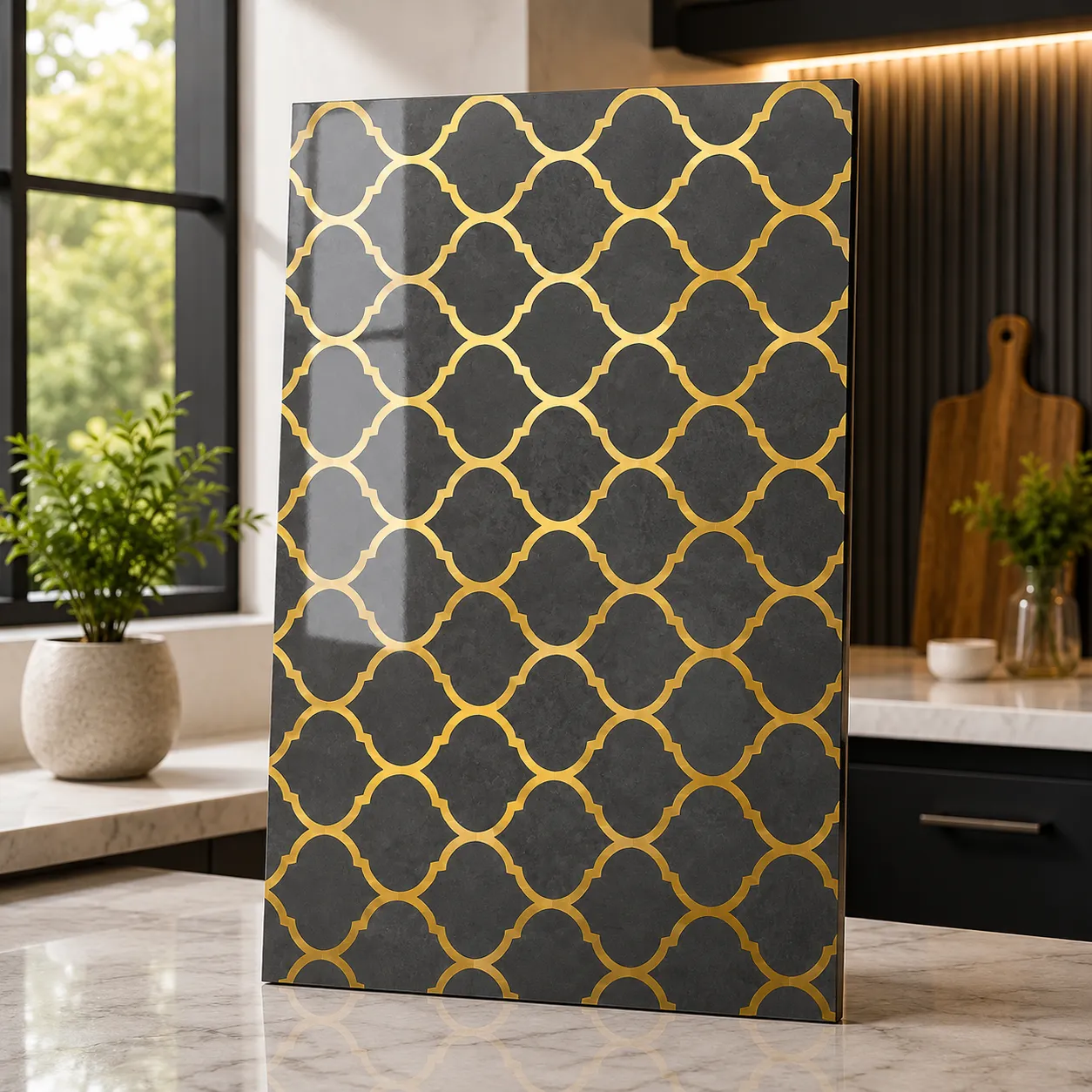 Royal Gold Pattern Kitchen Tiles - Image 2